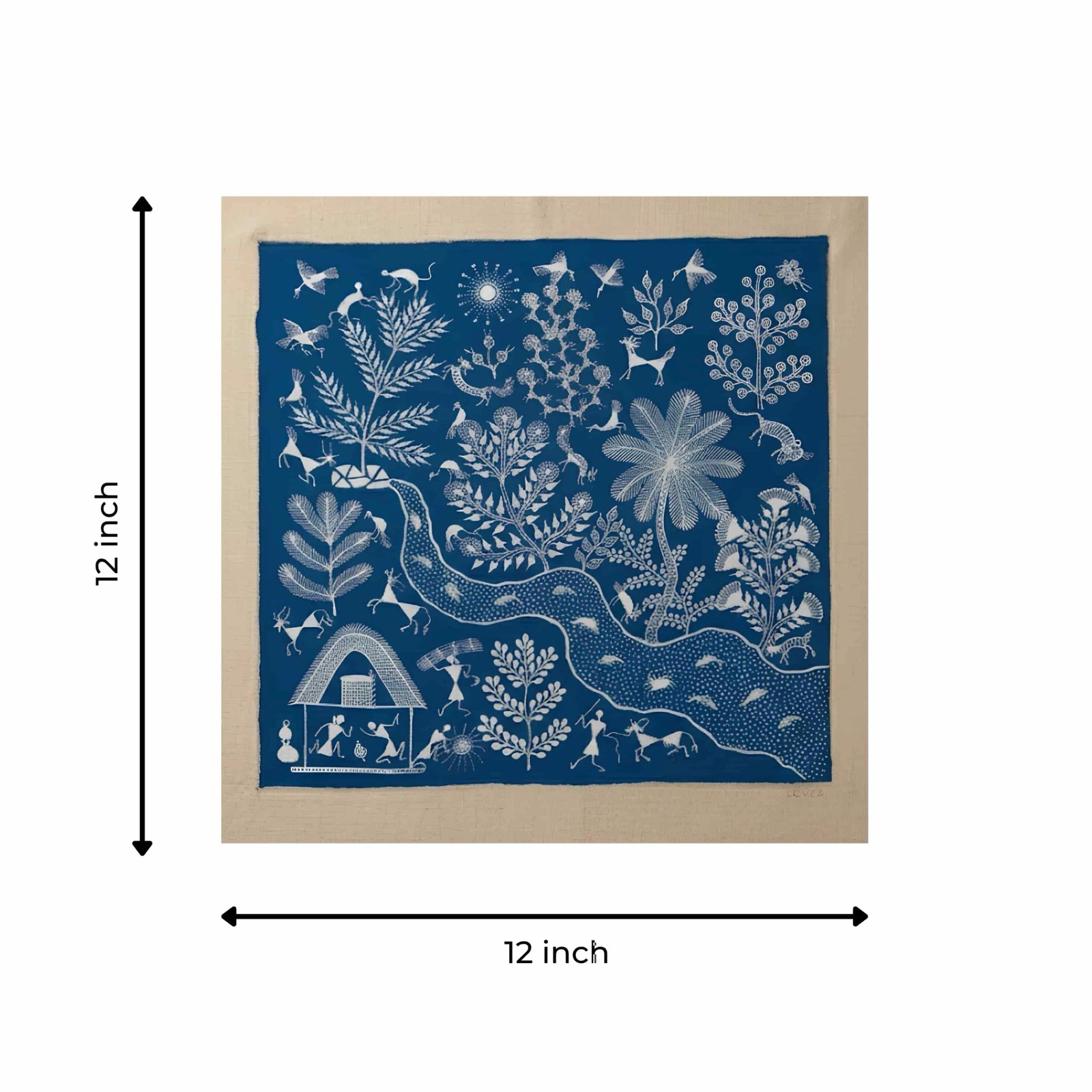 River of Life Tribal Forest Folk Art Painting Thumbnail 3