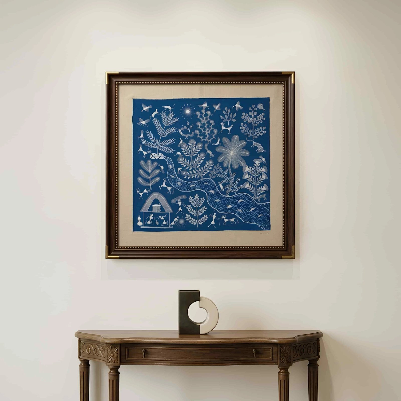 River of Life Tribal Forest Folk Art Painting alternate view
