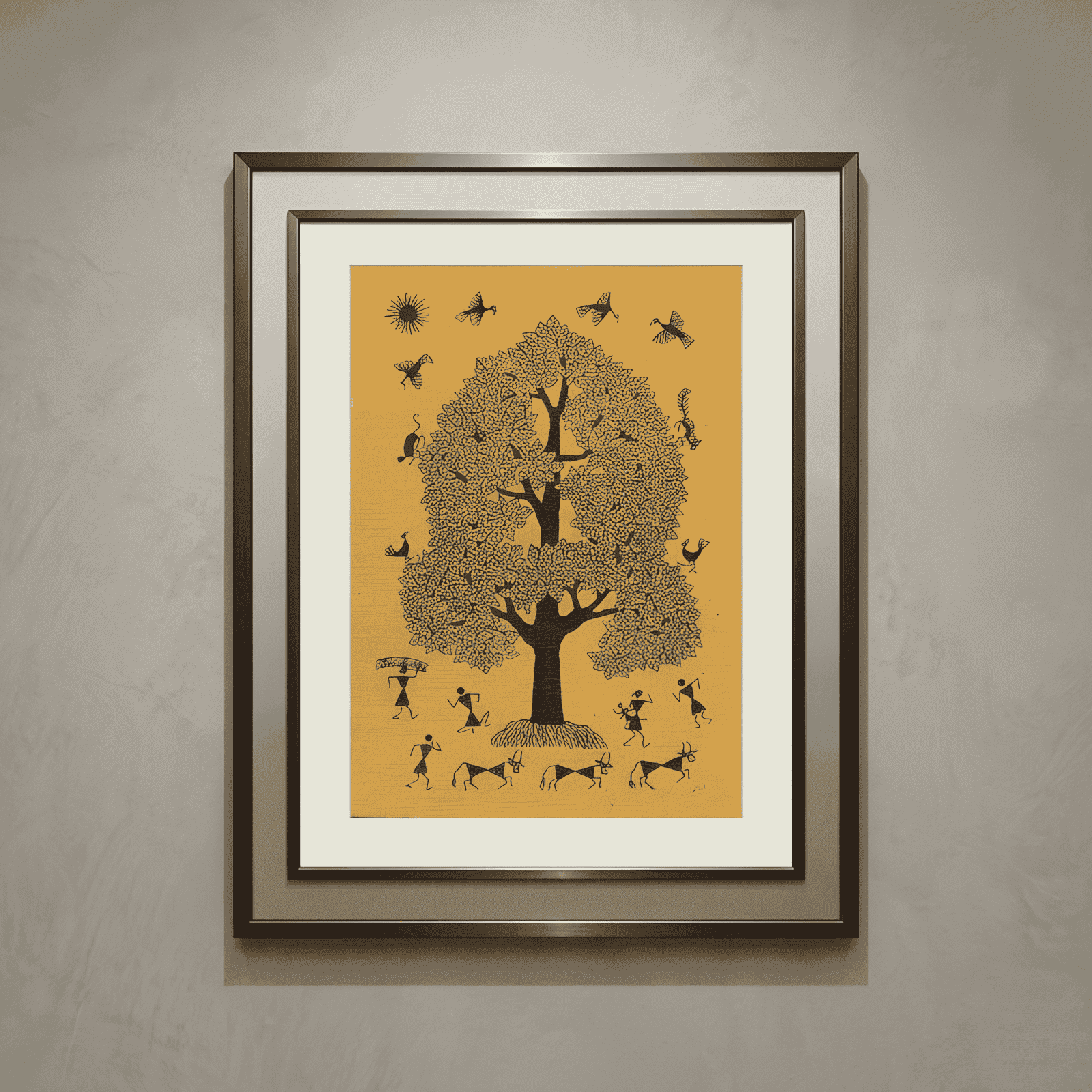 Authentic Warli Tribal Painting – The Tree of Life