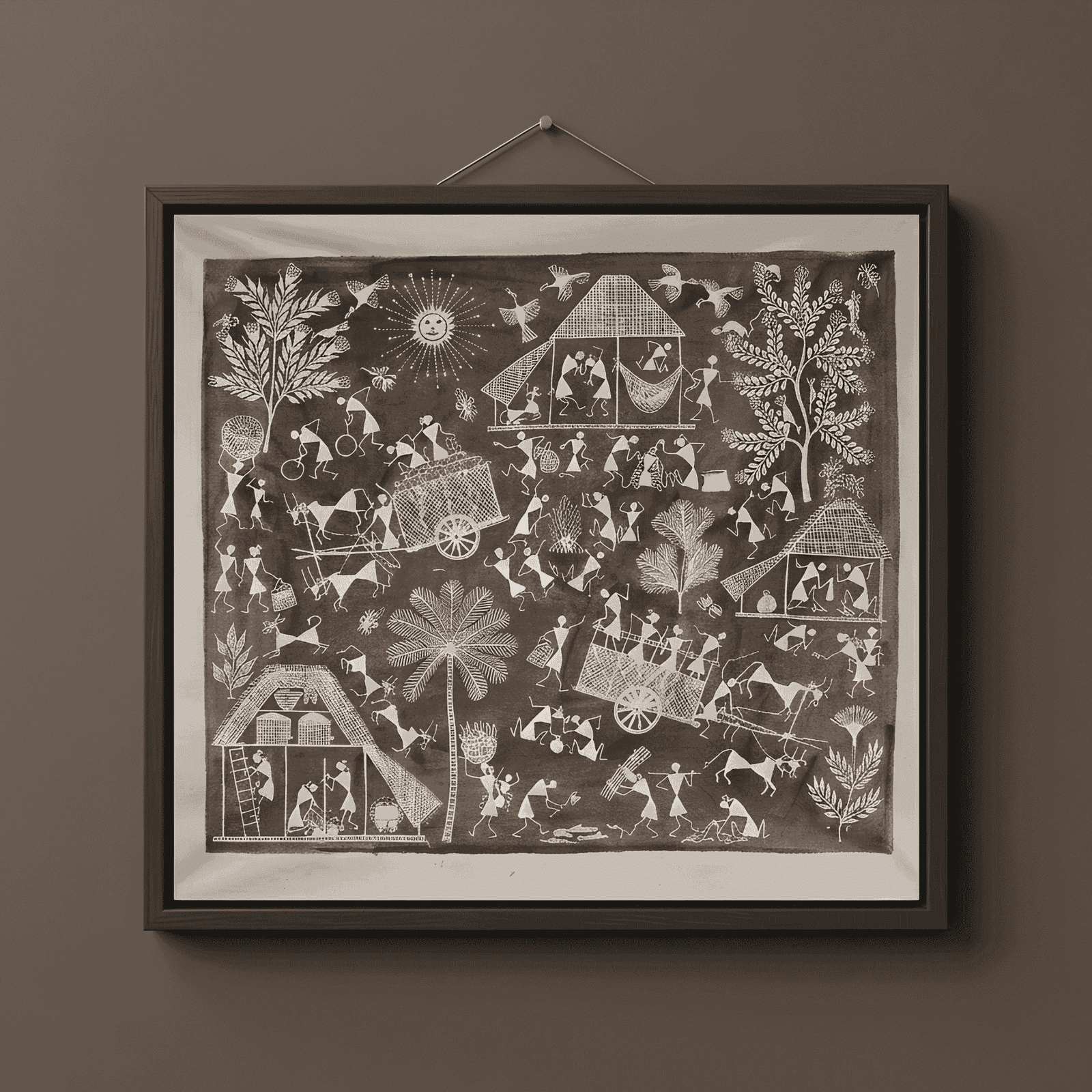 Authentic Warli Harvest Festival Painting