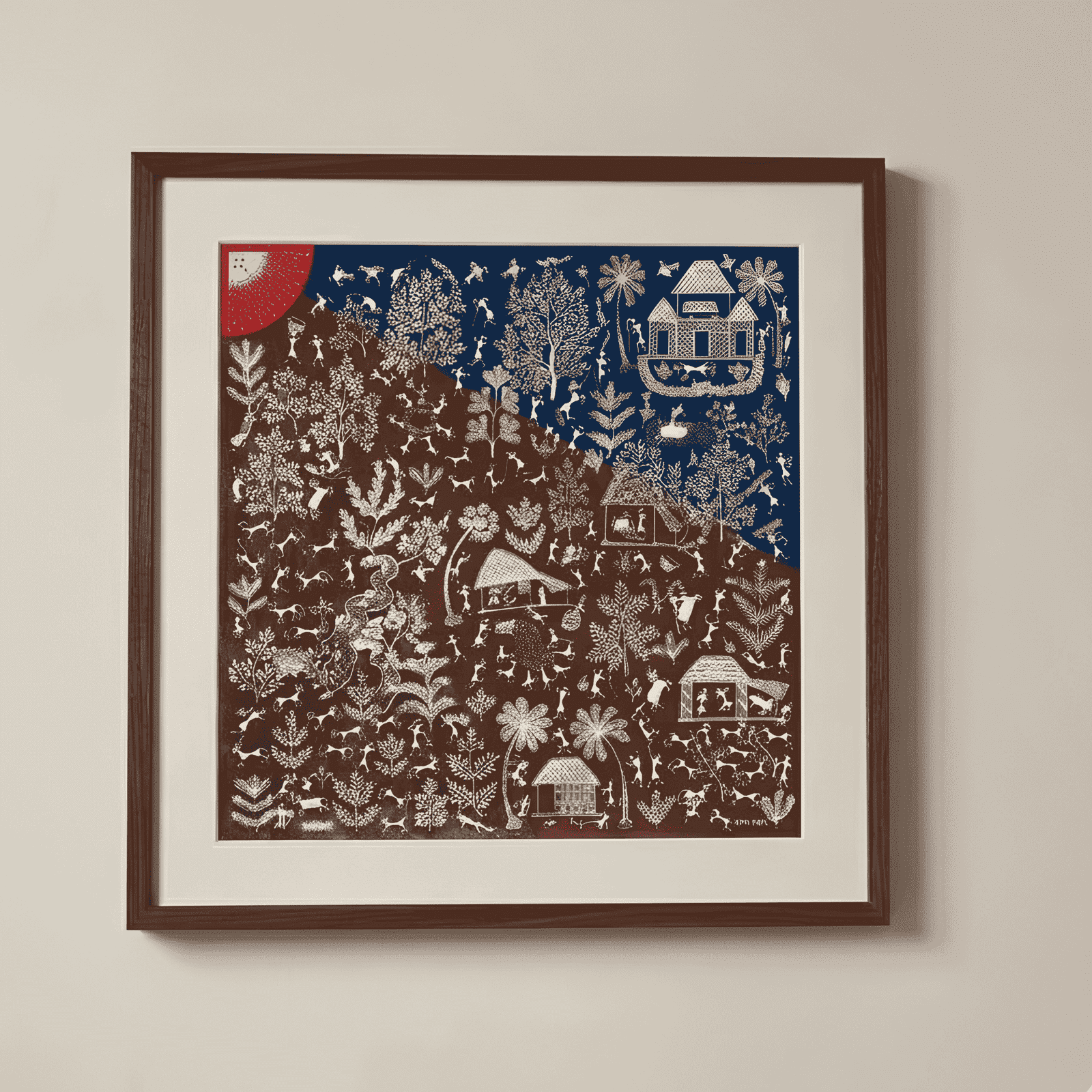 Authentic Warli Lagna Chauk (Wedding Altar)