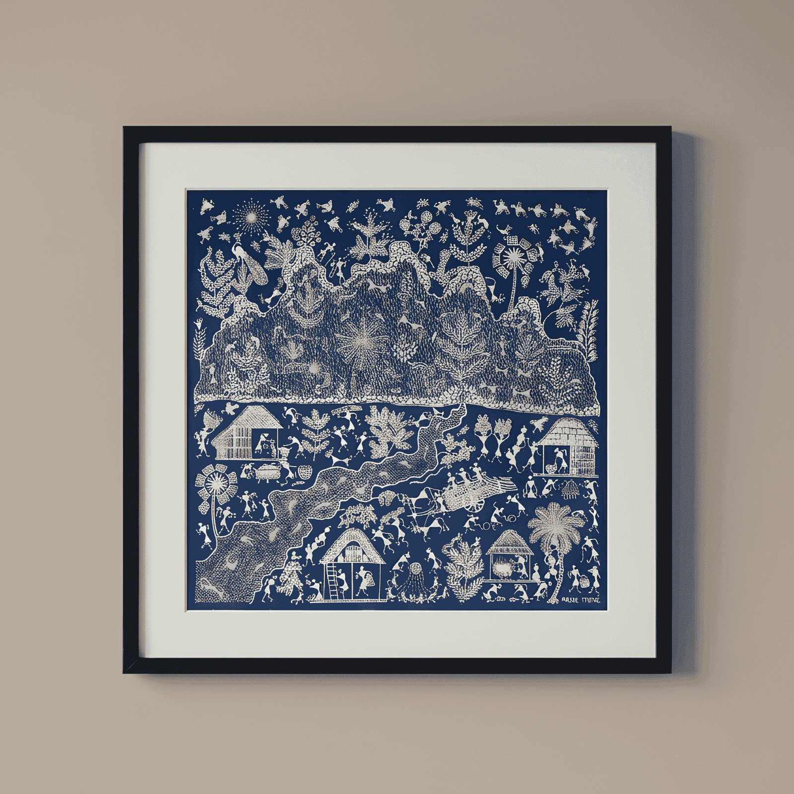 Authentic Warli Flight of Freedom Painting