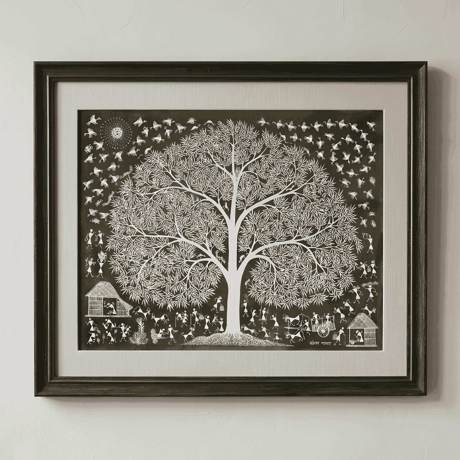 Authentic Warli Tarpa Dance Spiral