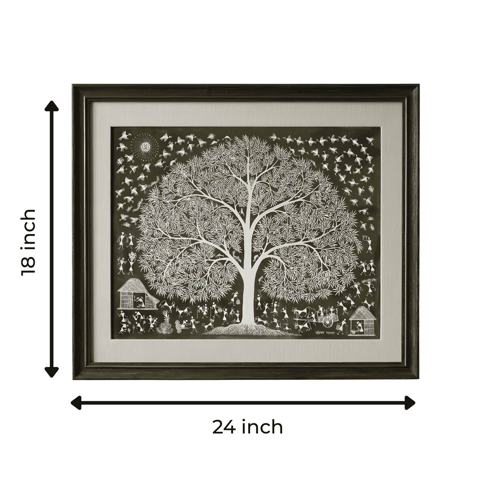 Authentic Warli Tarpa Dance Spiral alternate view