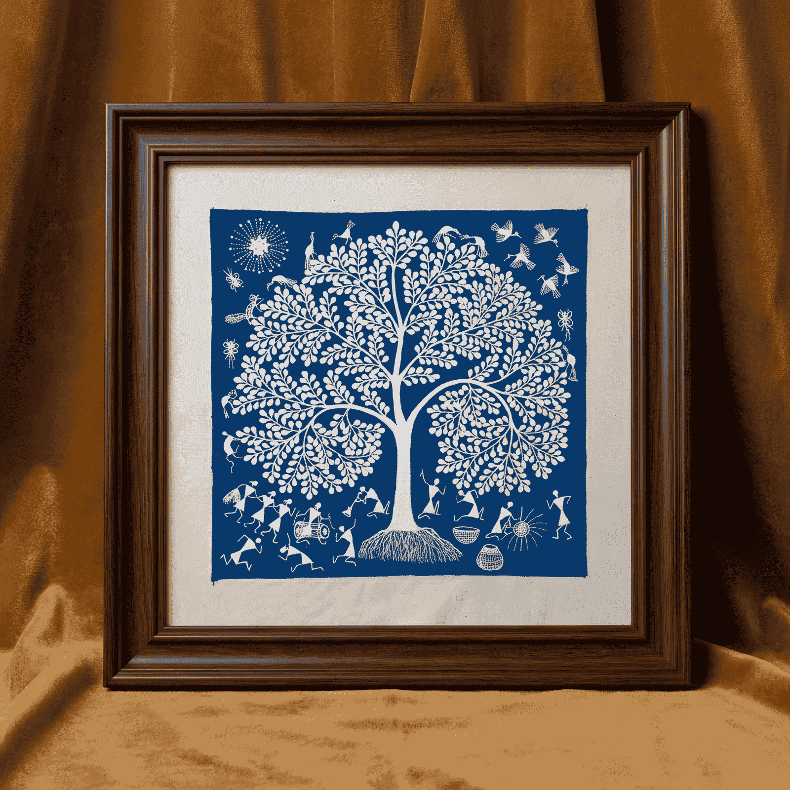 Handmade Warli Painting - Tree of Life